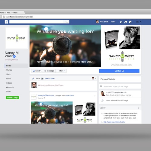 Facebook cover for author's​ new book release