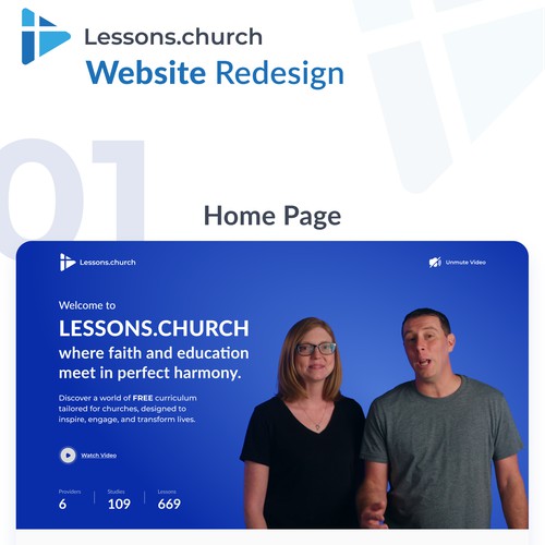 Lessons.church Website Redesign Concept