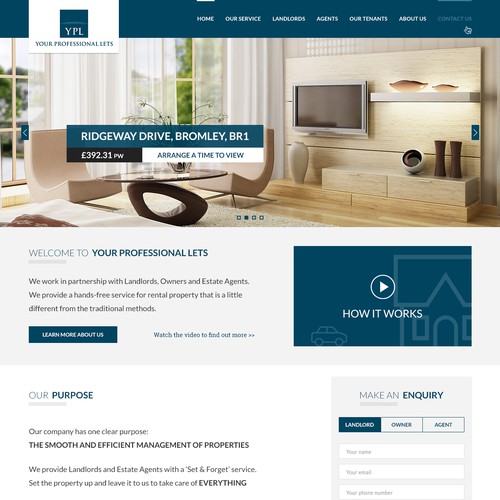 Web design concept for Property management  company