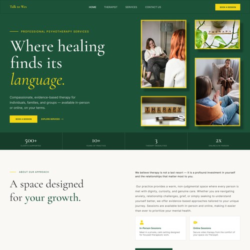 Calm Web Page Design