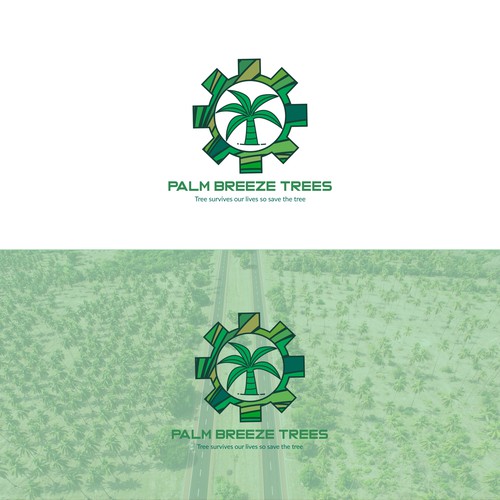 PALM BREEZE TREES Logo Design