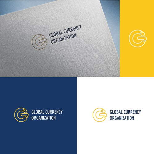 Global Currency Organizatin logo concept.