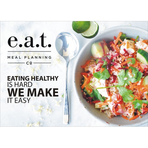 Postcard for e.a.t MEAL PLANNING Co.