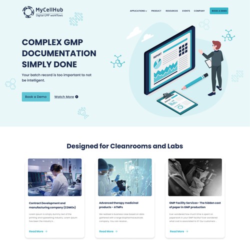 mycellhub Landing Page Design