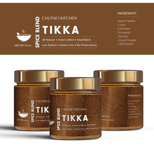 Spice blend jar label
