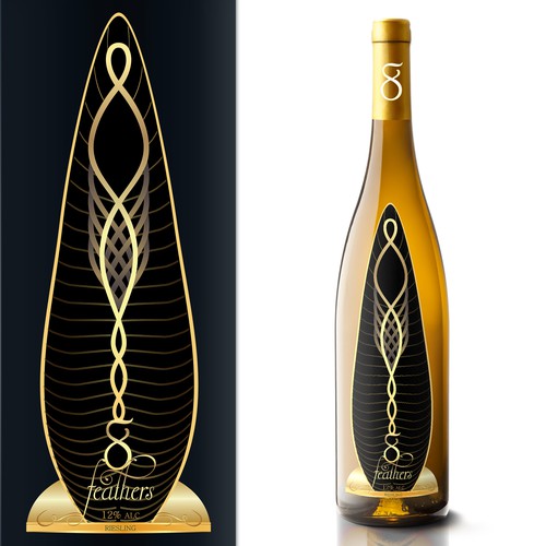 Luxury White Wine Label