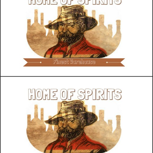 Whiskey rum and gin logo design of House of Spirits