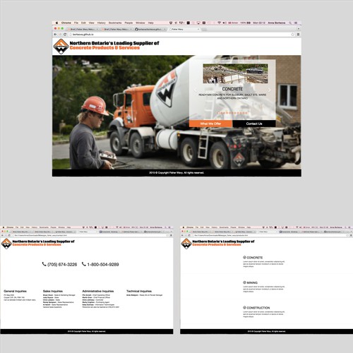 UI Design Concept for a Construction Company