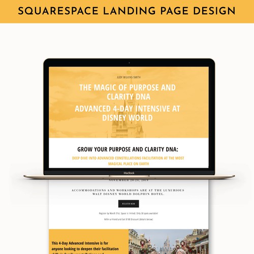 Judy Wilkins-Smith | Squarespace Sales Landing Page Design