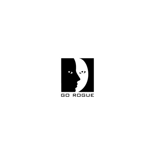 Iconic Female Rogue Logo using 1 or 2 Colors
