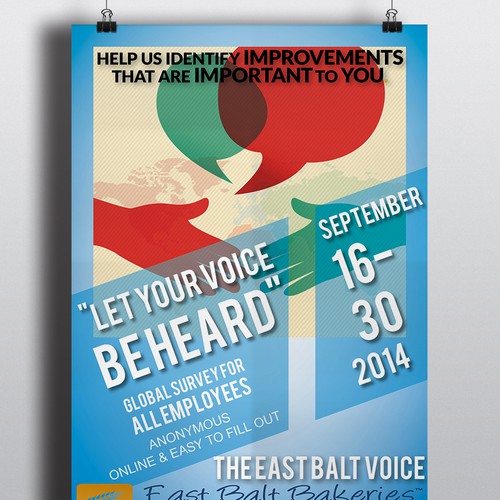 Create a poster/flyer for our global employee engagement survey