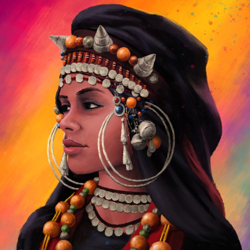 Berber Woman Illustration