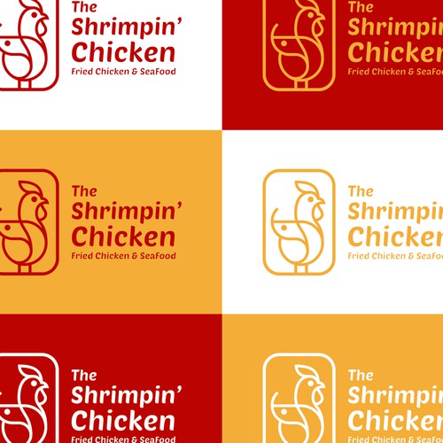 Line logo for fastfood The Shrimpin' Chicken