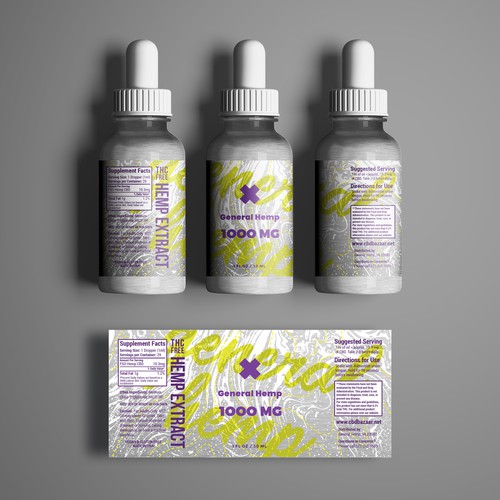 CBD Oil Label Concept