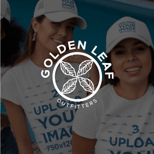 Simple Design for Golden Leaf Logo