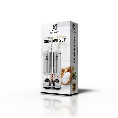 Salt & Pepper Grinder Packaging Design for Debut Product!