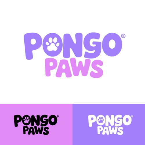 Pongo Paws bold and playful logo design