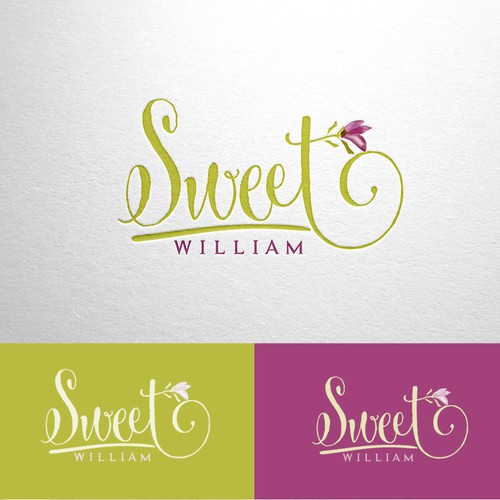 Elegant logo for Sweet William, a flower bulb business