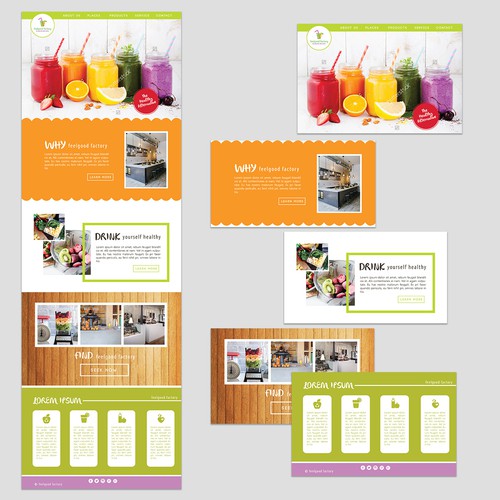 Web Design for Juice Bar