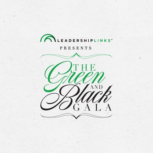 Winning design for The Green and Black Gala.