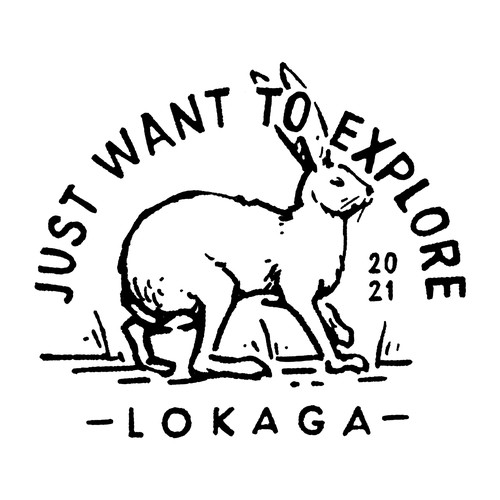 Vintage badge for LOKAGA tshirt design