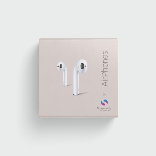 Earphones minimal luxury packaging concept