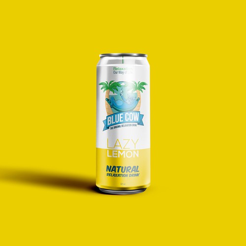 Drink Can design for BlueCow