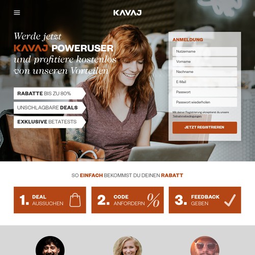 Landingpage Design | KAVAJ POWERUSER 