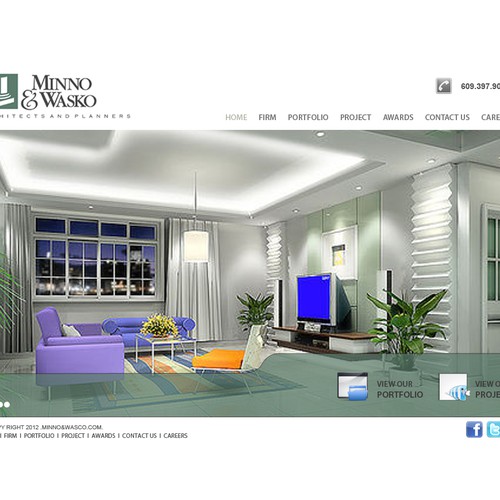 Home page design for Minno and Wasko