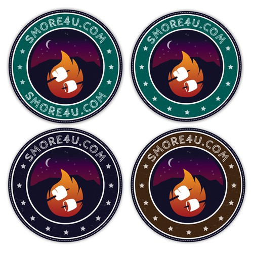 Create a modern and playful campfire logo for smore4u.com!