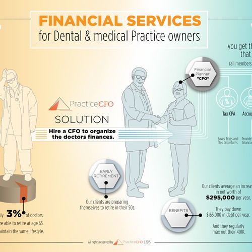 Light infographic for medical services