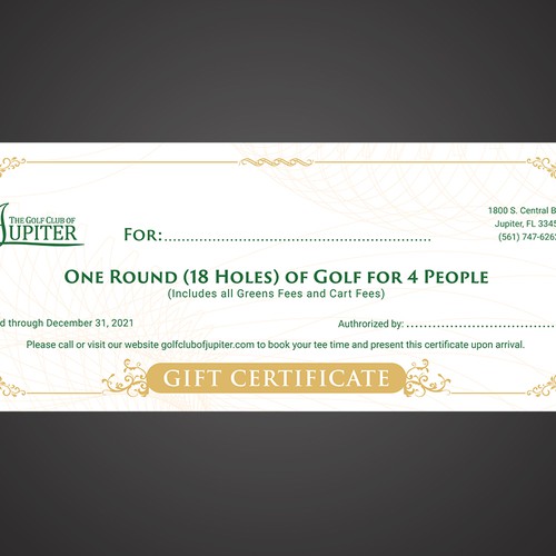 GIFT CERTIFICATE