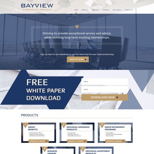 Website Design for Bayview Financial Group