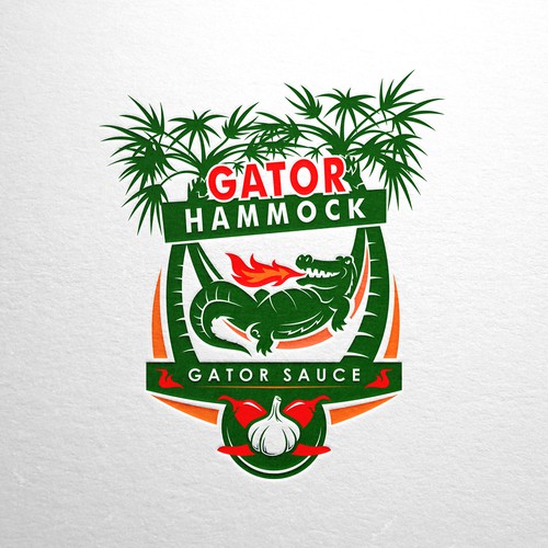 Logo for Gator Hammock Hot Sauce Brand