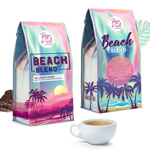 Holographic Coffee packaging design