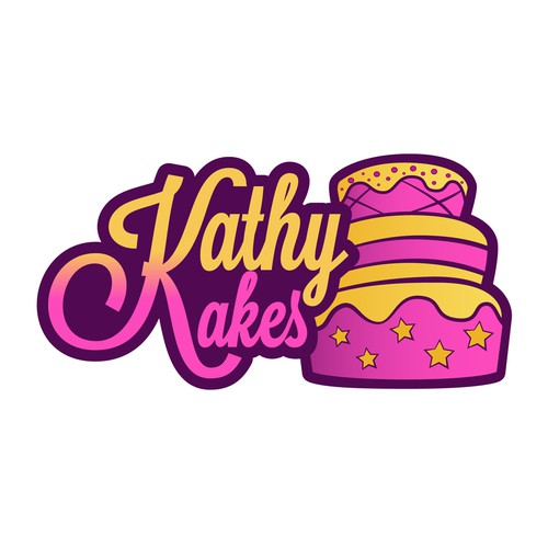Design a classic logo for an up and coming bakery, kathyKakes!