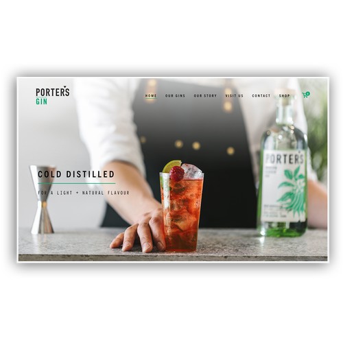 Porters Gin Squarespace Website