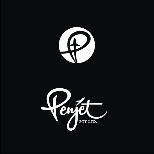 Iconic word mark for a small aviation company "penjet"