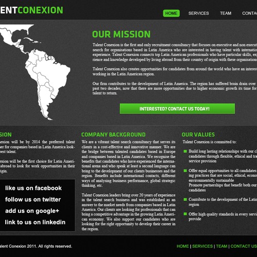Help Talent Conexion with a new website design