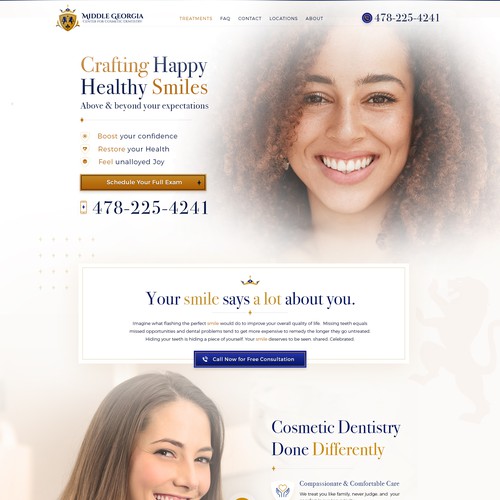 Powerful Dental Website for Cosmetic Dentist-Clean, Modern, and Sophisticated