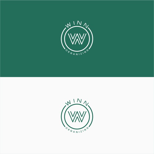 Line art logo concept for Winn Organizing