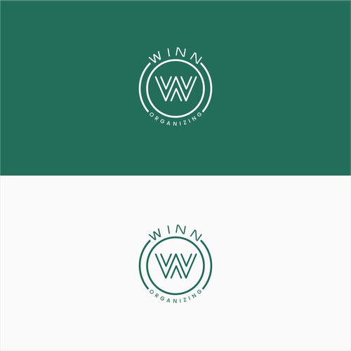 Line art logo concept for Winn Organizing