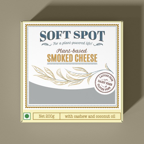 Vegan cheese packaging design 