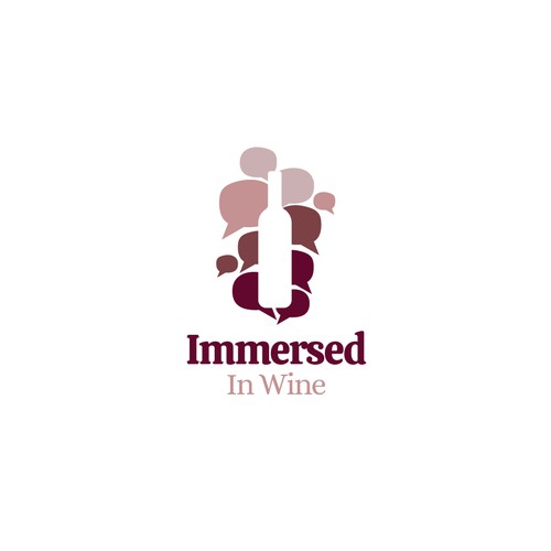 Logo concept for Immersed in wine
