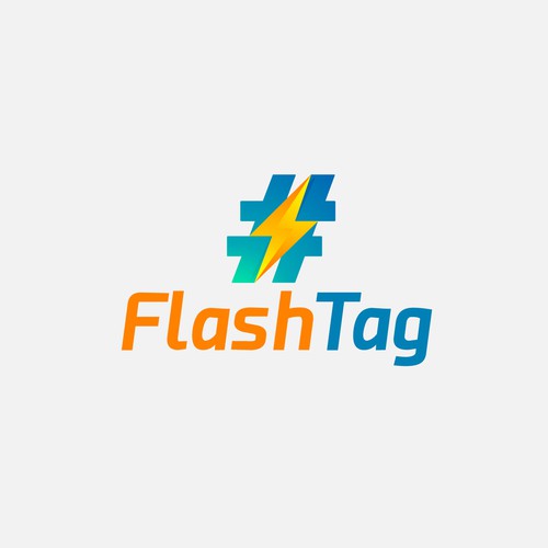 flash tag concept logo