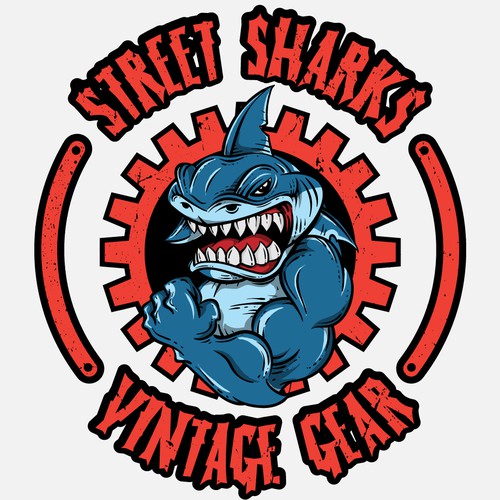 shark vintage gear design