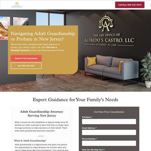 The Law Office of Alfredo S. Castro, LLC Landing Page