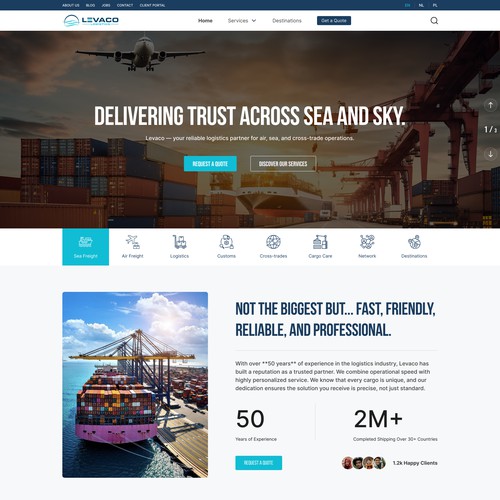 Website for Logistic Partner