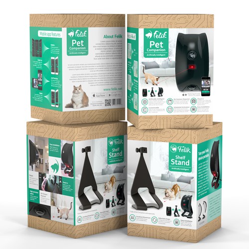 Modern package design for Felik products