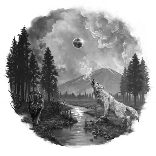 yin yang de lobos